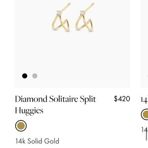 GORJANA Diamond Solitaire Split Huggies